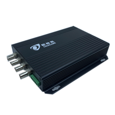 Convertidor de vídeo de fibra óptica de 4 canales de modo único Simplex 20 km FC con datos invertidos