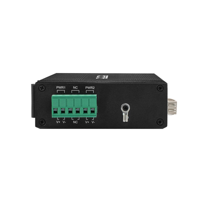 Conversor de medios de fibra óptica de 3 puertos Gigabit 2KM-120KM 12v 24v Conmutador industrial con SFP