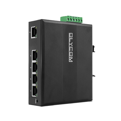 Gigabit Industrial 5 puertos POE Switch de fibra 4 puertos PoE Switch no administrado Din Rail montaje