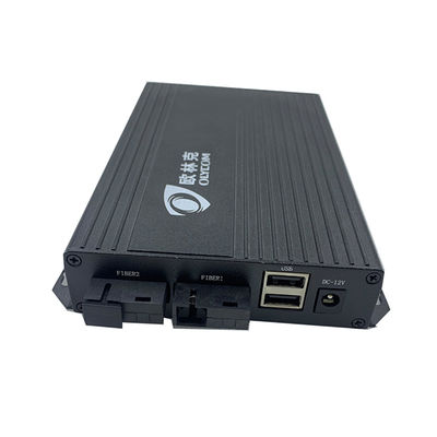 Puertos antiinterferentes fuertes de la fibra del suplemento dos de HDMI DVI y dos puertos de USB