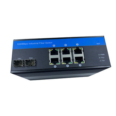 Interruptor de red endurecido puerto de dos SFP, interruptor portuario de Gigabit Ethernet de la certificación 6 de la FCC