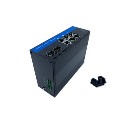 Interruptor industrial de Ethernet del soporte del carril del dinar del puerto de SFP del grado 2 para al aire libre