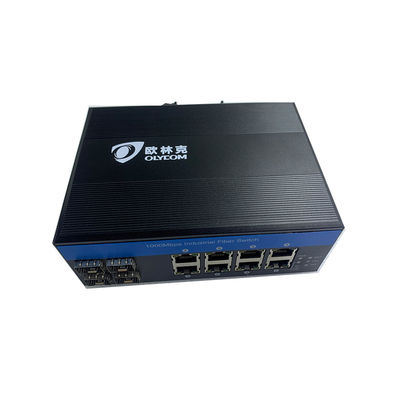 Interruptor de red portuario de la prenda impermeable 8 1000mbps, interruptor rugoso de Ethernet con 4 puertos de la fibra