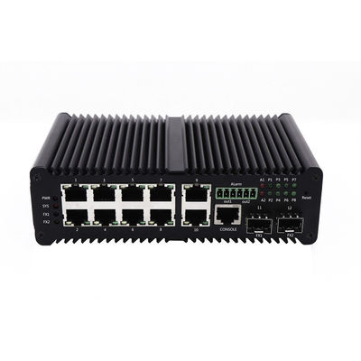 Interruptor manejado industrial portuario de Gigabit Ethernet 40Gbps 8 Poe hasta 90W