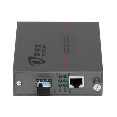 Medios megabit el 10/100M de SFP de la fibra del LC del convertidor del POE de Ethernet gris de la fibra óptica