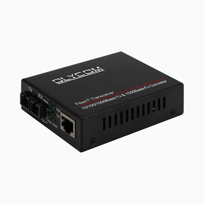 cable opcional los 5Km Max On MMF del convertidor de 2A Mini Fiber Optic Ethernet Media