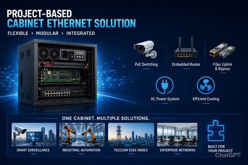 último caso de la compañía sobre Una solución de gabinete Ethernet basada en proyectos