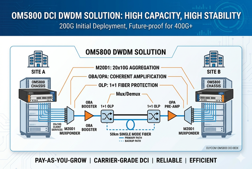 último caso de la compañía sobre Short Distance 200G to 400G Scalable DWDM DCI Solution