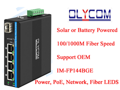 Interruptor de fibra PoE con energía solar IM-FP144BGE