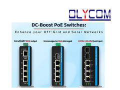 Switches PoE/PoE+ Solar con Refuerzo de CC Olycom