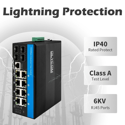 Olycom L2 Gestionado PoE Switch de fibra 1G 2.5G Red SFP 240W Presupuesto de uso al aire libre CE
