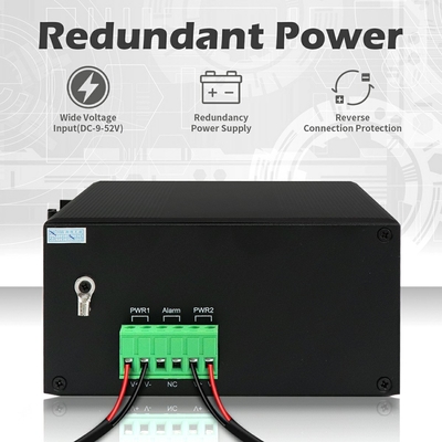 Gigabit Industrial Managed PoE Switch 7 puerto con anillo de fibra 2.5G manejable