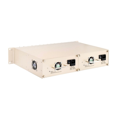 Conversor de medios de 16 ranuras chasis de 19 pulgadas 2U de doble potencia 48V/220V