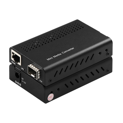 1G 10G Convertidor de medios de Ethernet de fibra SFP+ de cobre no administrado DC12V con INMERSIÓN