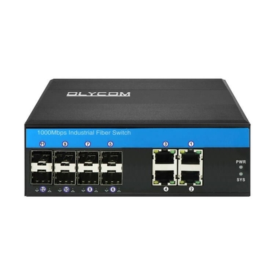 1G/2.5G Interruptor Ethernet Administrado Industrial 8 Fibra SFP 4 Gigabit Ethernet Smart Administrado