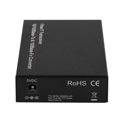 1G SFP Convertidor de medios Gigabit Ethernet de fibra óptica sin administrar Mini tamaño Negro DC5V