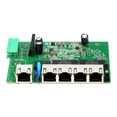 Mini interruptor Ethernet no administrado PCBA 9V 12V 24V de 5 puertos de grado industrial completo Gigabit