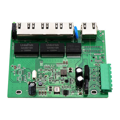 Interruptor de red industrial de 5 puertos E-Mark PCBA Gigabit no administrado 12V 24V DIN Rail