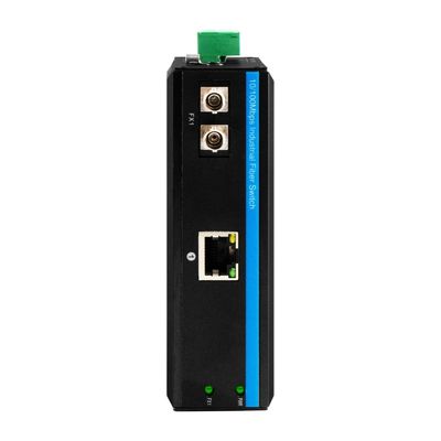 Mini convertidor de medios robusto Gigabit Ethernet Fibra ST no administrada de 30 km doble DC12V CE FCC