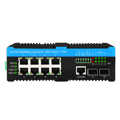 Gigabit 802.3bt PoE Administrado 8 puertos Switch 2.5G Fibra Web L2 Administrado sin ventilador 720W