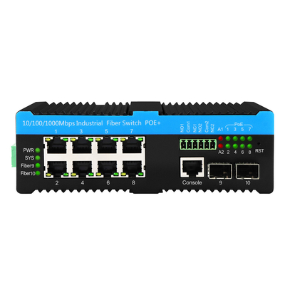 Gigabit 802.3bt PoE Administrado 8 puertos Switch 2.5G Fibra Web L2 Administrado sin ventilador 720W