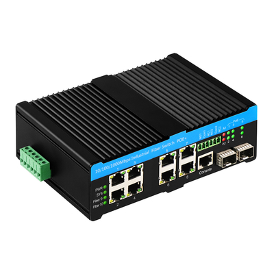 Gigabit L2 Gestionado 90W PoE Switch 10 puertos con 2 puertos combinados robusto 48V PoE activo