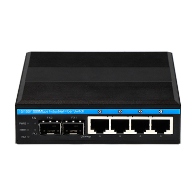 6 puertos Gigabit Gestionado Interruptor de red endurecido tamaño compacto doble potencia DC12V