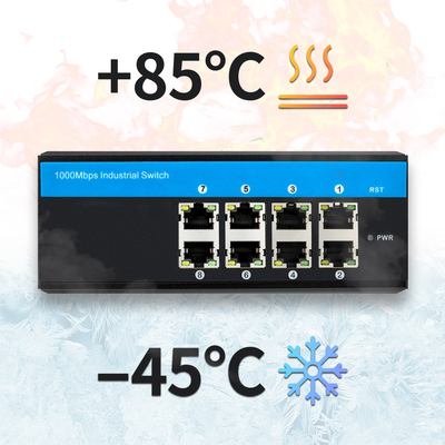 IM-WS080GE 8 puertos E-Mark Ethernet Switch Gigabit Din no administrado montado con entrada de 24V