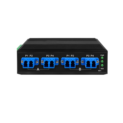 4 puertos OBP Protección de desvío óptico Sistema de conmutación automática DC12V Puerto LC de modo único