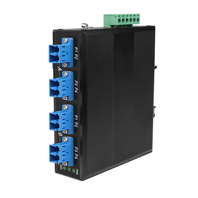 4 Port Fiber Bypass Device Conector industrial Lc Entrada de un solo modo Dc24v