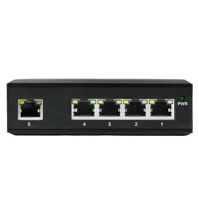 5 puertos RJ45 Gigabit Switch Ethernet industrial no administrado con IP40 E-Mark y montaje Din-Rail