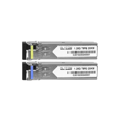 1.25G módulo SFP de modo único 1310nm/1550nm 20km Transceptor óptico simplex
