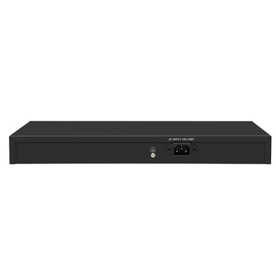 16 puertos Gigabit Poe Switch 300W Presupuesto VLAN no administrado 250 metros de distancia Fibra SFP