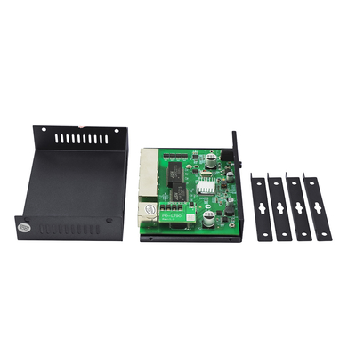 4 puertos Gigabit POE Extender de grado comercial 60W PD Uplink para cámaras IP PoE