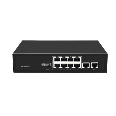 8 Puertos PoE Switch 10/100M Ethernet rápido VLAN de 250 metros PoE Distancia entrada AC no gestionada