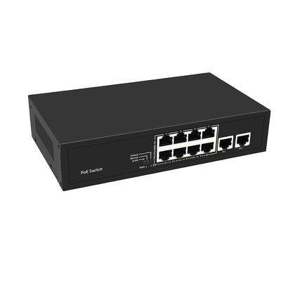 8 Puertos PoE Switch 10/100M Ethernet rápido VLAN de 250 metros PoE Distancia entrada AC no gestionada