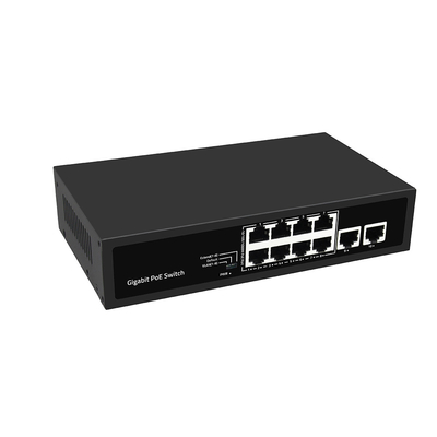 8 puertos con conmutador de red Gigabit PoE VLAN de 250 metros AI PoE 120W presupuesto no administrado