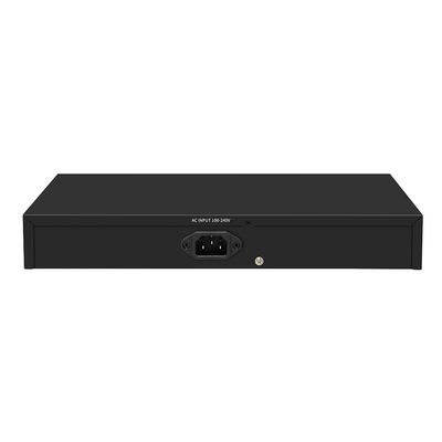 Switch PoE de 16 puertos, distancia PoE de 250 metros, 10/100M, compatible con modo VLAN, presupuesto de 300W, CE
