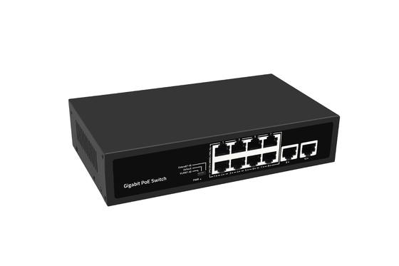 Red sin administrar 10 puertos Gigabit Desktop POE Switch con 8 puertos Poe AC100-240V