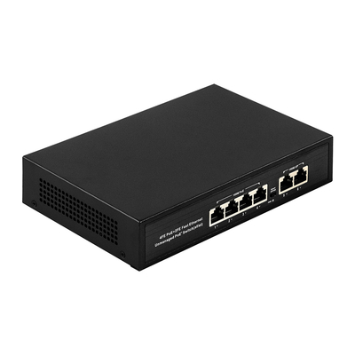 OEM ODM Ethernet rápido 10/100mbps 4 puertos Poe Switch con 2 puertos de conexión ascendente