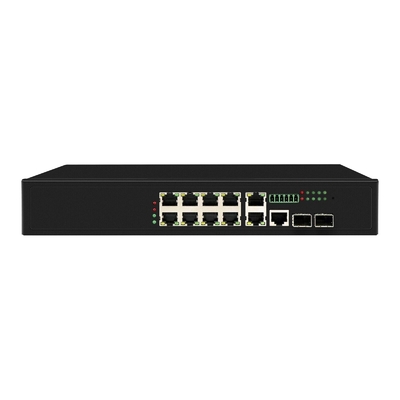 8 puertos Poe Switch con 90W 2*2.5Gb puertos SFP gestionados + 2 puertos combinados POE switch de fibra