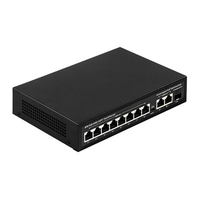 8 puertos POE con 120W de potencia y 250m de transmisión para CCTV - Switch POE de fibra óptica no administrada