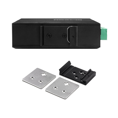 Interruptor de red industrial de 6 puertos con 2 puertos de fibra y 4 puertos automáticos MDI/MDIX RJ45