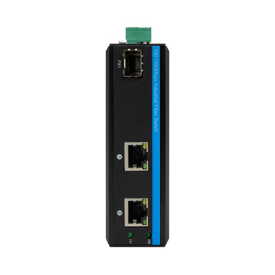 Mini Gigabit 2RJ45 + SFP Poe Switch Convertidor de medios de fibra óptica para exteriores