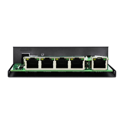 Olycom 4 puertos Gigabit PoE Extender con 4 puertos PoE Switch 60W presupuesto 100 metros de distancia