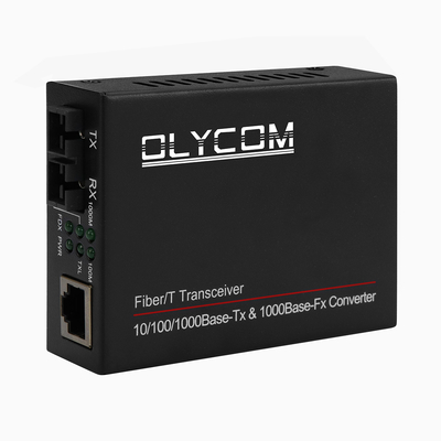 OEM ODM 10/100/1000M gigabit Conector de fibra única de modo dual SC 60KM convertidor de medios de fibra
