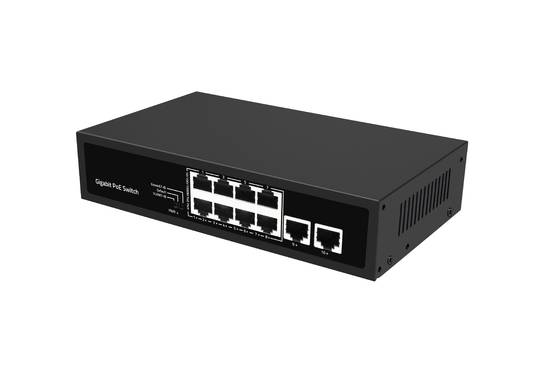 8 puertos con conmutador de red Gigabit PoE completo soporte de Vlan PoE Extensión 120W presupuesto