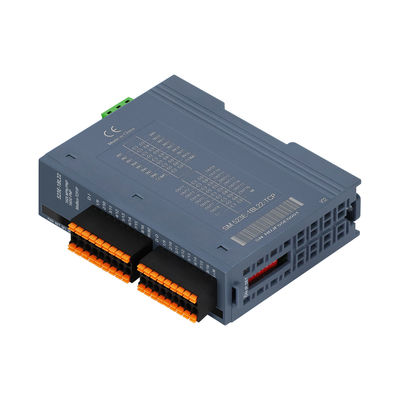 Módulo de E/S PLC Modbus-TCP/IP con 3 puertos RJ45, 16DI+16DO y fuente de alimentación de 24VDC para control industrial