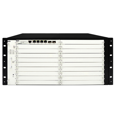 OTN DWDM 5U Chasis 20 ranuras de servicio para 100G 200G 400G de transmisión de entrada de potencia doble