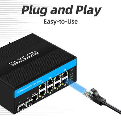 10 puertos Gigabit 10/100/1000mbps L2 Conmutador POE administrado con 2 Sfp para exteriores